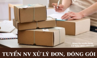 Tuyển nhân viên xử lý đơn, đóng và hoàn thiện hàng theo ca Tuyển nhân viên xử lý đơn, đóng và hoàn thiện hàng theo ca