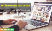Tuyển nhân viên xử lý dữ liệu – Công ty online Tuyển nhân viên xử lý dữ liệu – Công ty online