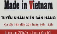 Tuyển nhân viên bán hàng – Cửa hàng quần áo nữ Made in Vietnam Tuyển nhân viên bán hàng – Cửa hàng quần áo nữ Made in Vietnam