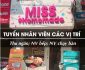 Tuyển nhân viên phục vụ – Tổ hợp ăn uống Miss Homemade Tuyển nhân viên phục vụ – Tổ hợp ăn uống Miss Homemade