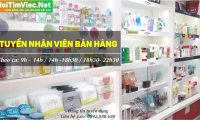 Tuyển nhân viên bán hàng – Shop Mỹ phẩm Tuyển nhân viên bán hàng – Shop Mỹ phẩm