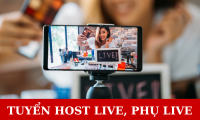 Tuyển nhân viên livestream, phụ live làm tại nhà hoặc công ty