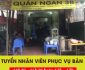 Tuyển nhân viên phục vụ – Quán Ngan 3B Tuyển nhân viên phục vụ – Quán Ngan 3B