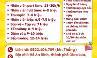 Tuyển nhân viên nhiều vị trí lương cao – Nhà hàng nướng 79