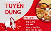 Tuyển quản lý, phục vụ, phụ bếp – nhà hàng gà rán Hàn Quốc