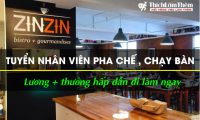 Tuyển nhân viên phục vụ, pha chế – Quán Cafe , Cơm VP Zinzin Coffee Tuyển nhân viên phục vụ, pha chế – Quán Cafe , Cơm VP Zinzin Coffee